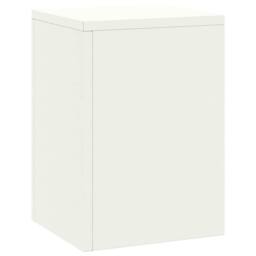 Berkfield Home Outdoor Plant Stands Pillar 2 pcs White 24x24x35 cm Steel - Size: 24 x 24 x 35 cm - thumbnail 5