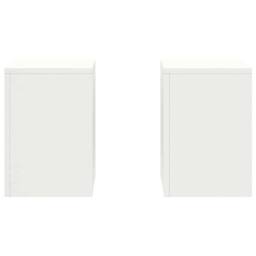 Berkfield Home Outdoor Plant Stands Pillar 2 pcs White 24x24x35 cm Steel - Size: 24 x 24 x 35 cm - thumbnail 6