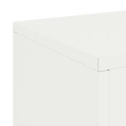 Berkfield Home Outdoor Plant Stands Pillar 2 pcs White 24x24x35 cm Steel - Size: 24 x 24 x 35 cm - thumbnail 8