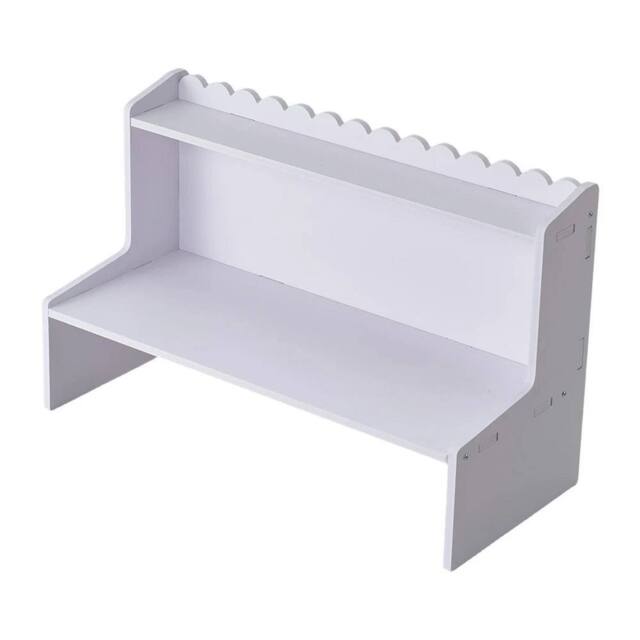 NESTLUNE Desktop Storage Shelf Desk Organiser Office Display Rack in White - Size: 100 cm x 15 cm - image 1