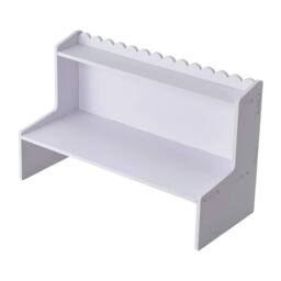 NESTLUNE Desktop Storage Shelf Desk Organiser Office Display Rack in White - Size: 100 cm x 15 cm - thumbnail 1
