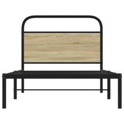 Berkfield Home Bed Frame Without Mattress 90x200 cm Sonoma Oak Engineered Wood in Brown - thumbnail 4