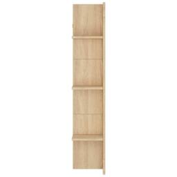 Berkfield Home TV Cabinet Sonoma Oak 152x22x113 cm Engineered Wood in Light Brown - Size: 152 x 22 x 113 cm - thumbnail 5