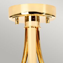 Netlighting Falmouth 3 Light Semi Flush Bathroom Ceiling Light Gold IP44 G9 - thumbnail 2