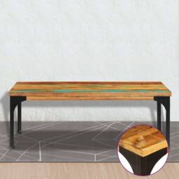 Berkfield Home Coffee Table 100x60x35 cm Solid Reclaimed Wood in Brown - Size: 100 x 60 x 35 cm - thumbnail 8