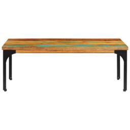 Berkfield Home Coffee Table 100x60x35 cm Solid Reclaimed Wood in Brown - Size: 100 x 60 x 35 cm - thumbnail 3