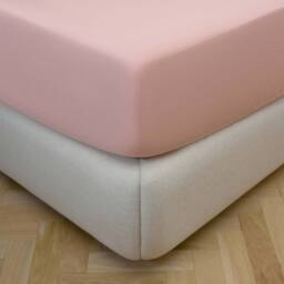 Bedable 100% Cotton Deep Fitted Sheet (up to 36cm) - Percale Cooling Sheets in Pink - Size: Double Fitted - thumbnail 2