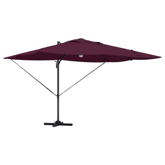 Berkfield Home Cantilever Umbrella - Bordeaux Red Bordeaux red Metal & Fabric in Burgundy - image 1