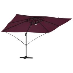 Berkfield Home Cantilever Umbrella - Bordeaux Red Bordeaux red Metal & Fabric in Burgundy - thumbnail 5