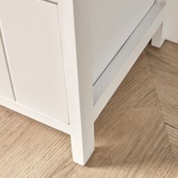 Home Source Wooden 3/4 Drawer Chest Storage Unit Organiser Love Hearts Fully Assembled in White - thumbnail 3