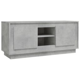 Berkfield Home TV Cabinet Concrete Grey 102x35x45 cm Engineered Wood - Size: 102 x 35 x 45 cm - thumbnail 2
