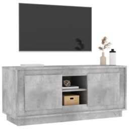 Berkfield Home TV Cabinet Concrete Grey 102x35x45 cm Engineered Wood - Size: 102 x 35 x 45 cm - thumbnail 4