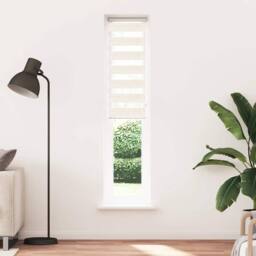 Berkfield Home Zebra Blind Marble Beige 50x200 cm Fabric Width 45.9 cm Polyester - thumbnail 1