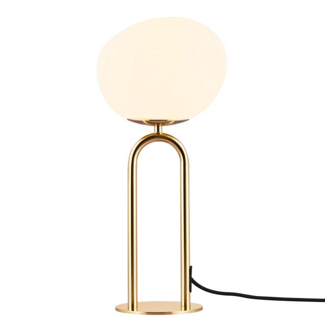 Nordlux Shapes Table Lamp Brass Metal Livingroom E27 Switch in Gold - image 1