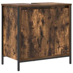 Berkfield Home 5-Piece Bathroom Furniture Set in Smoked Oak Engineered Wood in Brown - thumbnail 6