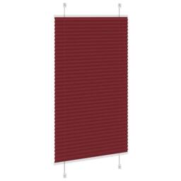 Berkfield Home Pleated Blind Bordeaux Red 75x150 cm Fabric Width 74.4 cm Polyester - thumbnail 4