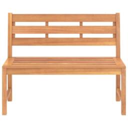 Berkfield Home Garden Bench 114 cm Solid Teak Wood in Brown - thumbnail 3