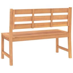 Berkfield Home Garden Bench 114 cm Solid Teak Wood in Brown - thumbnail 5