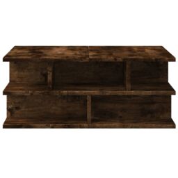 Berkfield Home Coffee Table Smoked Oak 70x70x29 cm Engineered Wood in Brown - Size: 70 x 70 x 29 cm - thumbnail 6