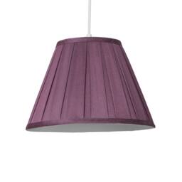 Lighting Collection TAPER PLEAT SILK SHADE 30CM PLUM in Purple - thumbnail 3
