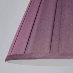 Lighting Collection TAPER PLEAT SILK SHADE 30CM PLUM in Purple - thumbnail 4