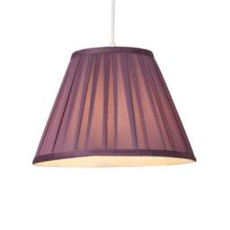 Lighting Collection TAPER PLEAT SILK SHADE 30CM PLUM in Purple - thumbnail 2