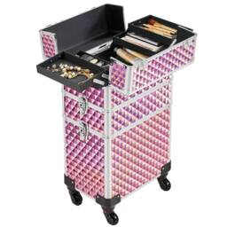 Kelvenix Rolling Makeup Case 3 in 1 Box pink - thumbnail 4
