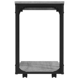 Berkfield Home Side Table with Wheels Grey Sonoma 50x35x55.5cm Engineered Wood - Size: 50x35x55.5 cm - thumbnail 6