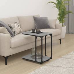 Berkfield Home Side Table with Wheels Grey Sonoma 50x35x55.5cm Engineered Wood - Size: 50x35x55.5 cm - thumbnail 1
