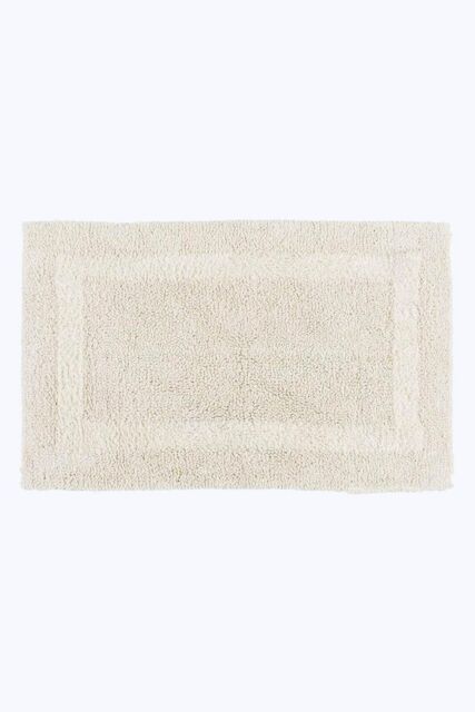 Homescapes Luxury Bath Mat Reversible 100% Cotton 1600GSM, 50 x 80cm, Extra Soft in Cream - Size: 50 x 80 cm - image 1