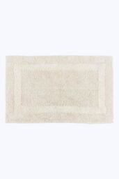 Homescapes Luxury Bath Mat Reversible 100% Cotton 1600GSM, 50 x 80cm, Extra Soft in Cream - Size: 50 x 80 cm