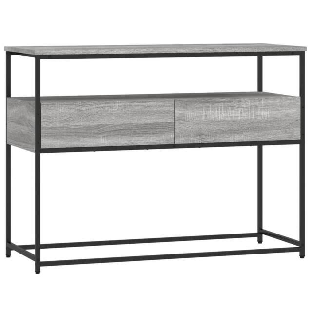Berkfield Home Console Table Grey Sonoma 100x40x75 cm Engineered Wood - Size: 100 x 40 x 75 cm - image 1