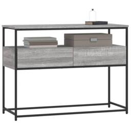 Berkfield Home Console Table Grey Sonoma 100x40x75 cm Engineered Wood - Size: 100 x 40 x 75 cm - thumbnail 3