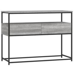 Berkfield Home Console Table Grey Sonoma 100x40x75 cm Engineered Wood - Size: 100 x 40 x 75 cm - thumbnail 1