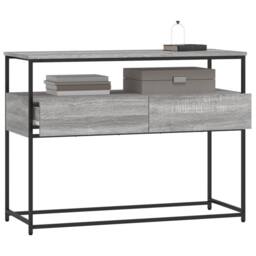 Berkfield Home Console Table Grey Sonoma 100x40x75 cm Engineered Wood - Size: 100 x 40 x 75 cm - thumbnail 4