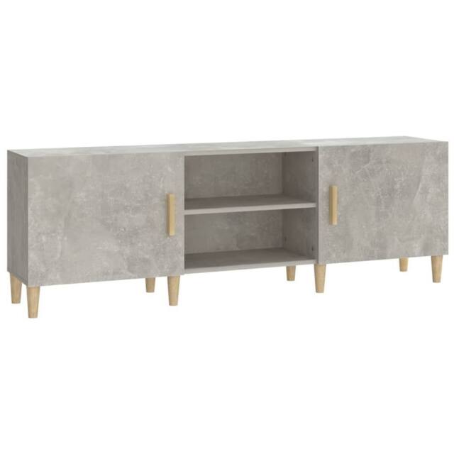 Berkfield Home TV Cabinet Concrete Grey 150x30x50 cm Engineered Wood - Size: 150 x 30 x 50 cm - image 1