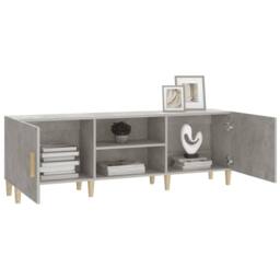 Berkfield Home TV Cabinet Concrete Grey 150x30x50 cm Engineered Wood - Size: 150 x 30 x 50 cm - thumbnail 4