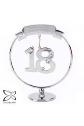 Personalised Memento Company Personalised Crystocraft 18th Celebration Ornament in Metallic Silver - thumbnail 1