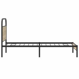 Berkfield Home Bed Frame Without Mattress 100x200 cm Smoked Oak Engineered Wood in Brown - thumbnail 6