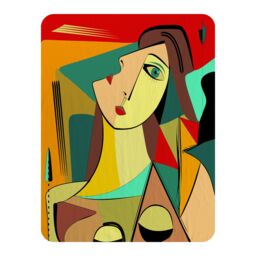 Benjamin Tate Design abstract portrait Designer Blanket in Natural - Size: 120 cm x 150 cm - thumbnail 1