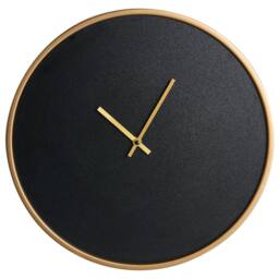 Wyld and Coco Wall Clock - Black MDF Gold-tone Frame and Hands - thumbnail 2