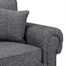Furnishings For Less UK Wilcot Grey Fabric 5 Seater Corner Sofa L Shaped Corner Sofa High Back - thumbnail 3