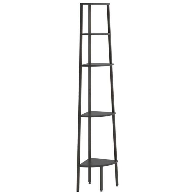Berkfield Home 5-Tier Corner Shelf Black 45.5x31.5x180 cm - image 1