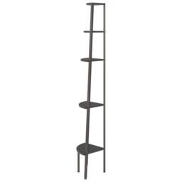Berkfield Home 5-Tier Corner Shelf Black 45.5x31.5x180 cm - thumbnail 4