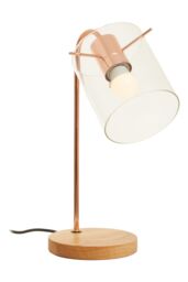 Orsina Curved Table Lamp, Easy to Assemble Bed Table Lamp, Easy to Use Living Room Table Lamp in Natural - thumbnail 3