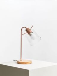 Orsina Curved Table Lamp, Easy to Assemble Bed Table Lamp, Easy to Use Living Room Table Lamp in Natural - thumbnail 4