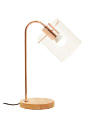 Orsina Curved Table Lamp, Easy to Assemble Bed Table Lamp, Easy to Use Living Room Table Lamp in Natural