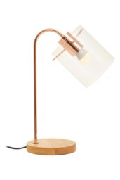 Orsina Curved Table Lamp, Easy to Assemble Bed Table Lamp, Easy to Use Living Room Table Lamp in Natural - thumbnail 2