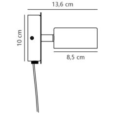 Nordlux Modern Indoor Wall Light Black Metal Intergrated LED 3-Level Dimming - Plug In or Mains Powered, IP20 - thumbnail 6