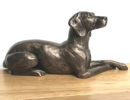 Animal Crackers Weimaraner Dog Figurine In Solid Cold Cast Bronze Designed By Harriet Glen, Quality Dog Lover Home Decoration - thumbnail 5